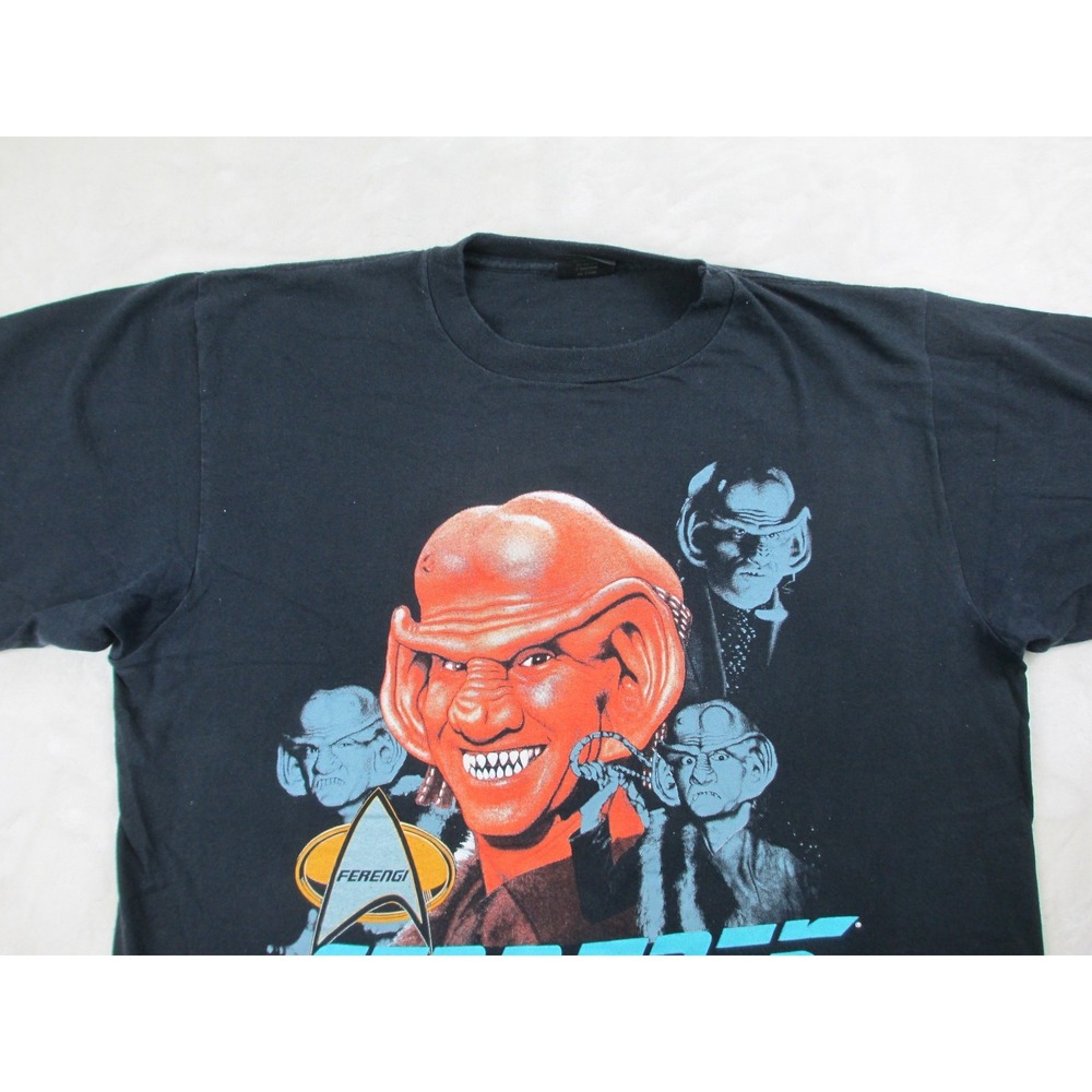 VINTAGE‎ Star Trek Shirt Mens XL Black Ferengi Next Generation Paramount 1991* - Picture 2 of 16